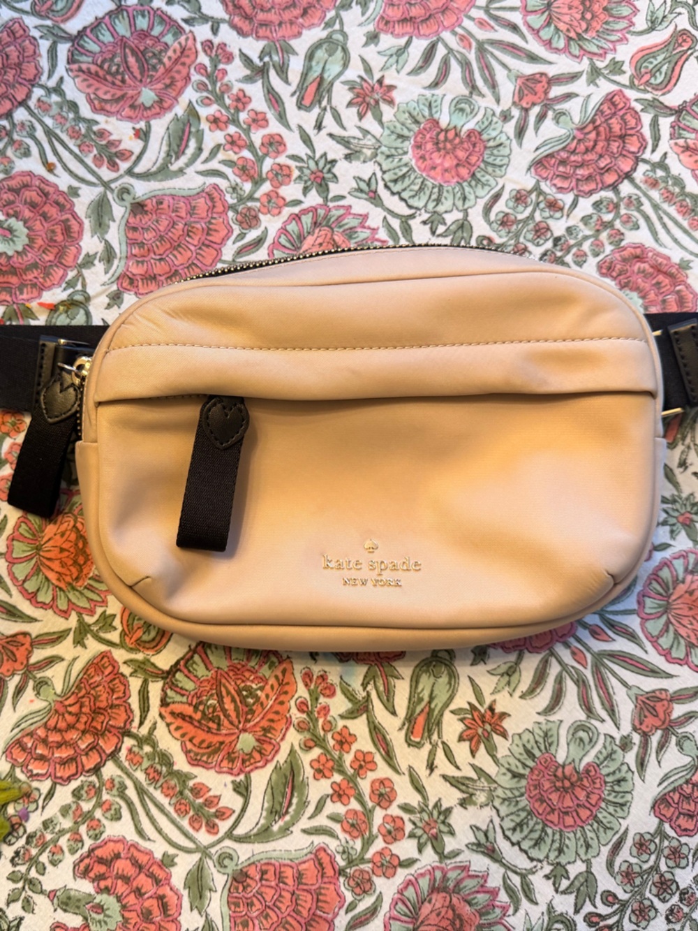 kate spade Chelsea beige nylon belt bag